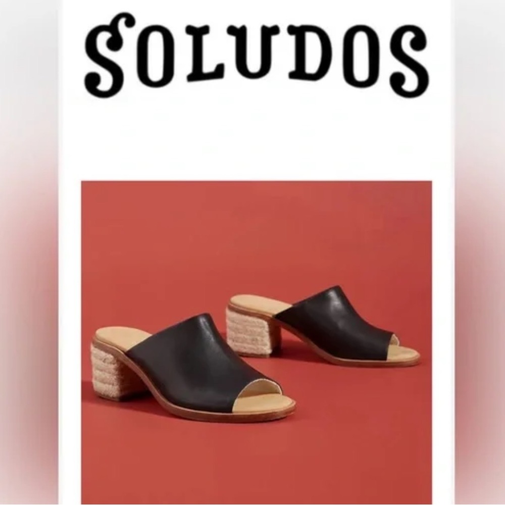 Soludos Capri Leather Black Mule